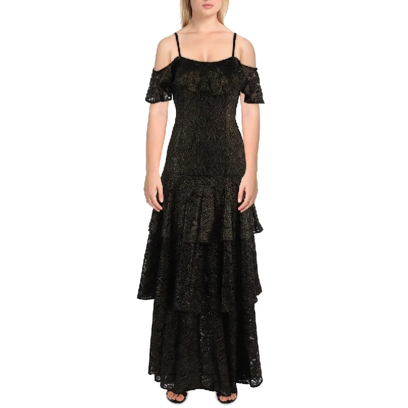 Rene Ruiz Collection Womens Lace 3-in-1 Evening Dress