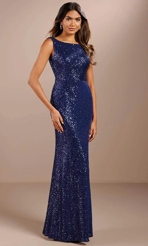 Christina Wu Celebration 22207 - Open Back Sequined Gown Sequin Detail Dress