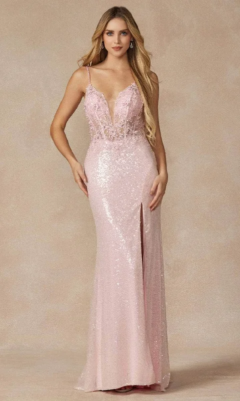 Juliet Dresses 289 - Sequin Slit Dress