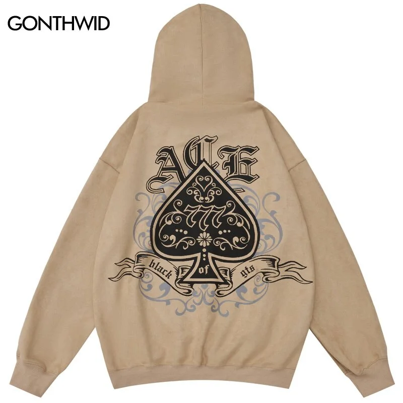 Hip Hop Hoodie Sweatshirt Men Graphic Print Streetwear Hooded Casual Loose Punk Gothic Hoodie Harajuku Pullover Hoodie